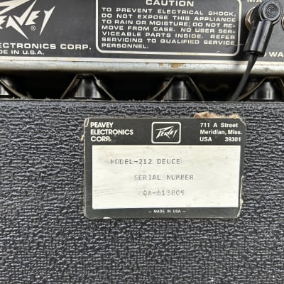 Peavey Deuce VT Series 240T 120-Watt 2x12" Guitar Combo 1980s - Black image 4