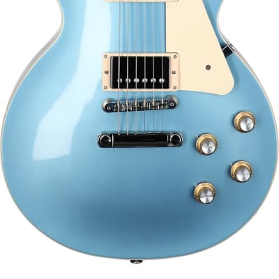 Gibson Les Paul Standard 60s Custom Color Electric Guitar, Plain Top (with Case), Pelham Blue image 2
