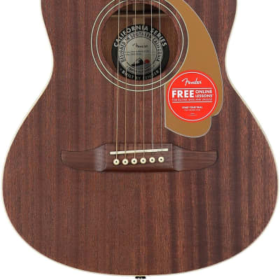 Fender Sonoran Mini Acoustic Guitar (with Gig Bag), All-Mahogany image 3