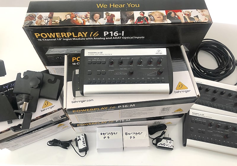 Behringer Powerplay P16-M P16- MB P16-I + KRK KNS-8400 Headphones Bundle  Set Mixer Hearback System