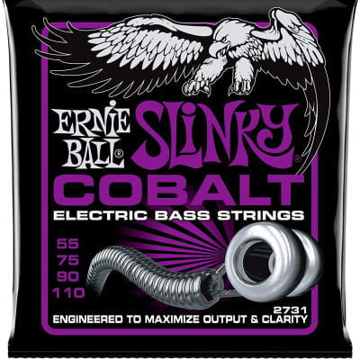 Ernie Ball 2731 Cobalt Bass Guitar Strings Power Slinky 55 - 110 image 1