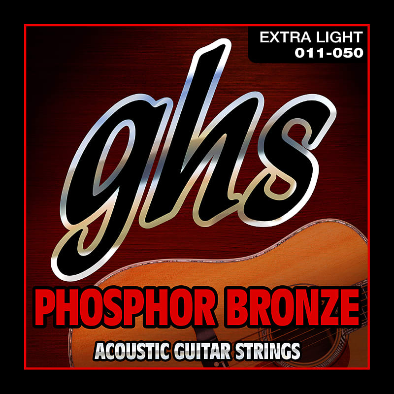 GHS PHOSPHOR BRONZE 11-50 Acoustic Guitar Strings image 1
