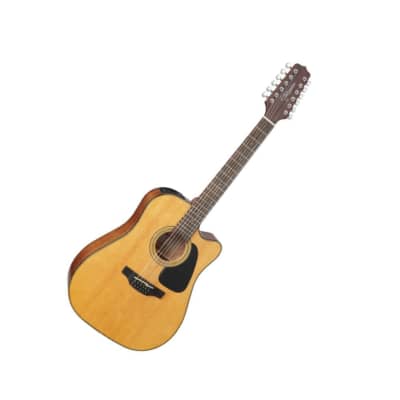 Takamine GD30CE-12NAT Dreadnought Cutaway 12-String Right-Handed Acoustic-Electric Guitar with Solid Spruce Top, Ovangkol Fingerboard, and Slim Mahogany Neck (Natural) image 2