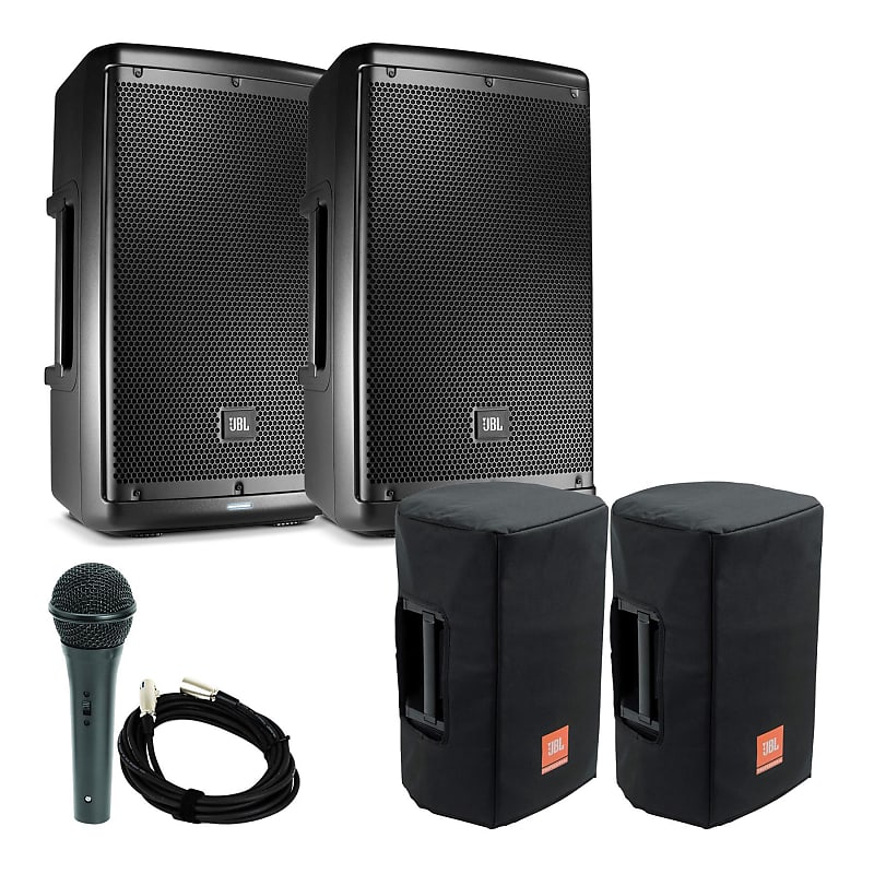 JBL EON610 Loudspeaker Pair Bundle with On-Stage AS400 | Reverb