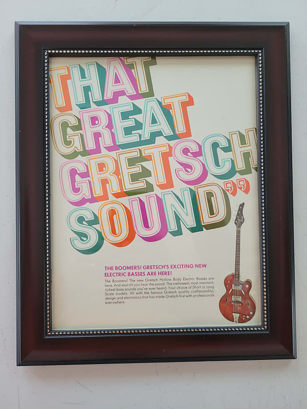 1968 Gretsch Guitars Color Promotional Ad Framed Gretsch | Reverb