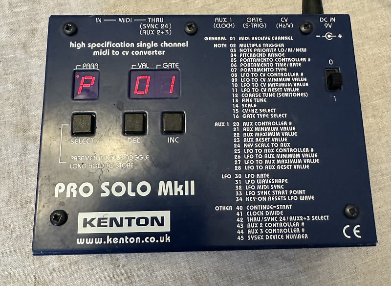 Kenton Electronics Pro Solo MKII Midi to CV Converter 2016 - Blue