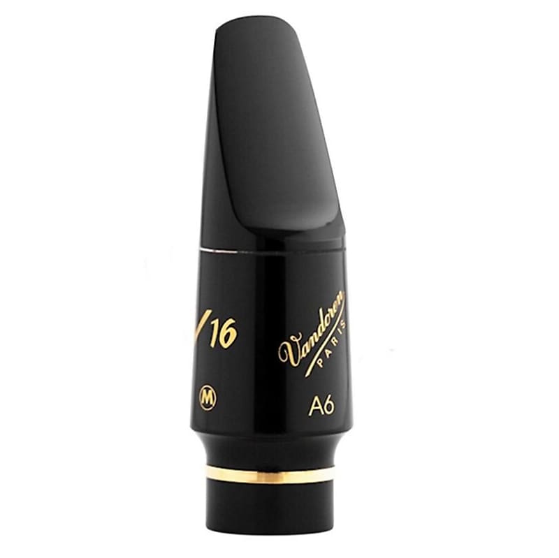 Vandoren V16 Series Hard Rubber Alto Saxophone Mouthpiece  A6 - Medium Chamber image 1