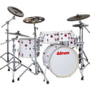 ddrum Hybrid 5 Player 5-pc Acoustic/Electronic Drum Set - White Wrap