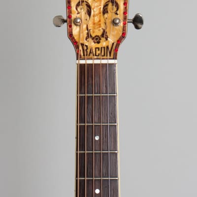 Bacon & Day  Ne Plus Ultra Troubadour Arch Top Acoustic Guitar (1934), ser. #33895, period black hard shell case. image 5