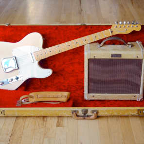1956 Fender Telecaster Vintage Guitar Blonde One Owner 100% Stock w/ Tweed Champ image 1