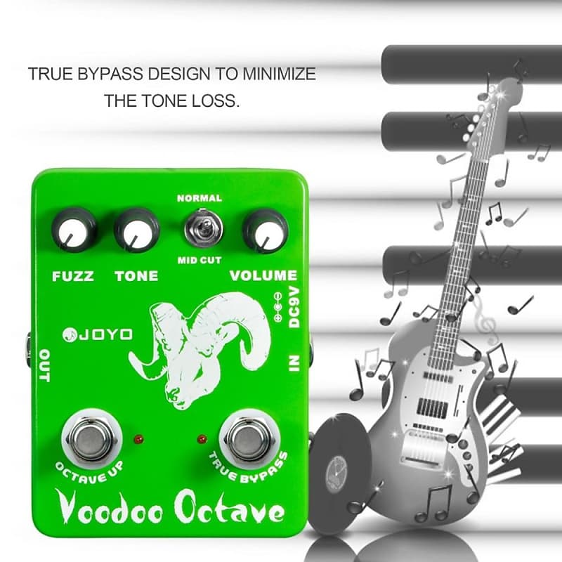 JOYO JF-12 Voodoo Octave Fuzz Effect Guitar Pedal Electric Bass Dynamic Compression Effects True Byp image 1