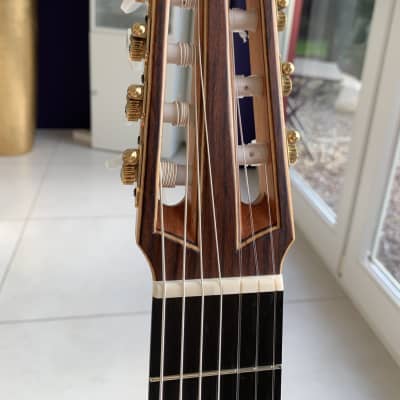 2018 Hanika Natural-PF Custom 7 - Natural Satin | Custom Shop German 7-String Classical Guitar with Monitor Sound Hole | OHSC image 10