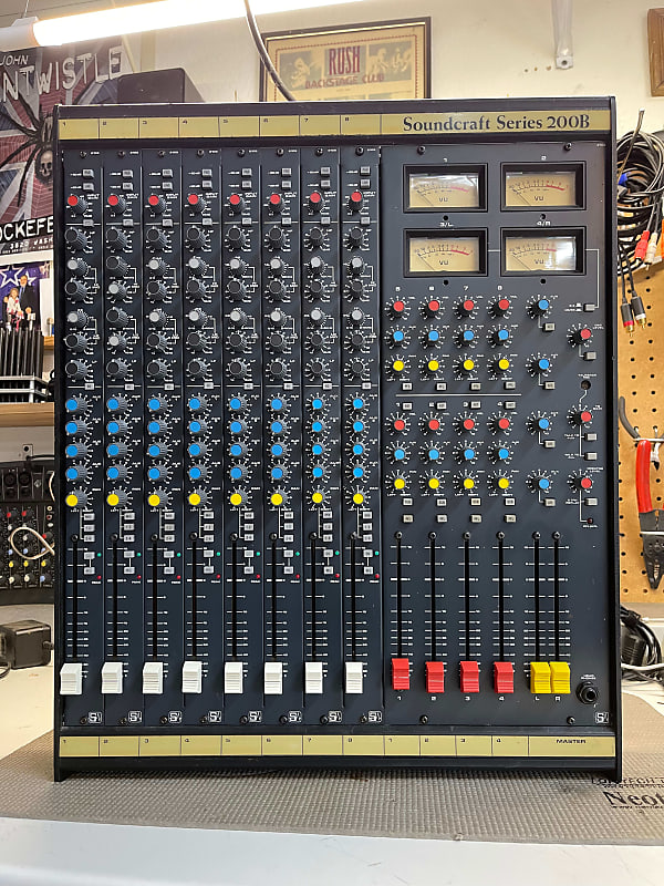 Soundcraft 200B 8 channel mixer with parametric EQ includes a ton of spares