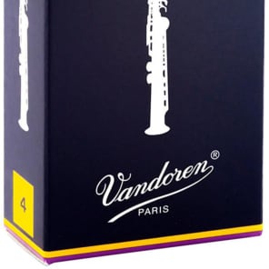 Vandoren SR204 Traditional Soprano Saxophone Reeds - Strength 4 (Box of 10)
