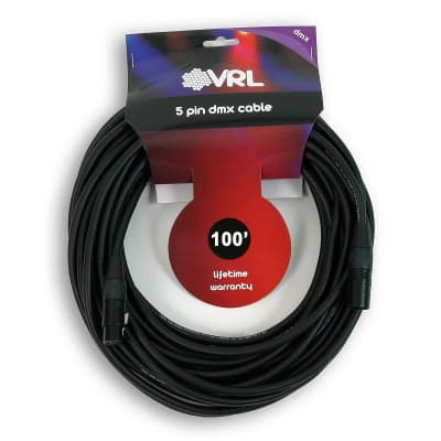 VRL 5 Pin DMX 100' ft Pro Lighting Shielded Cables, LED, Data, Capacitance image 3