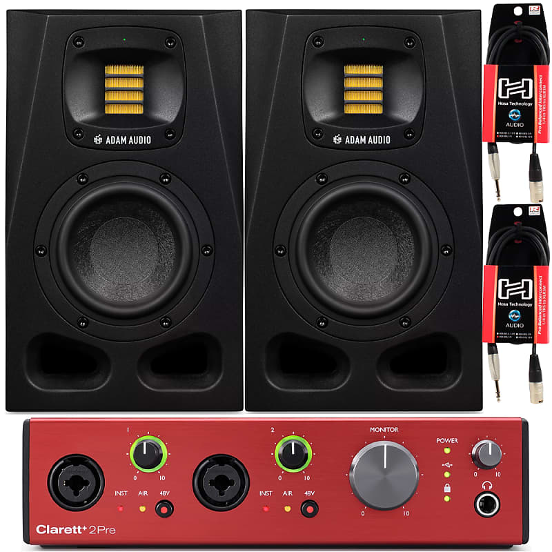 ADAM Audio A4V 4-Inch Studio Monitor Speakers w/ Focusrite | Reverb