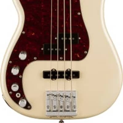 Fender Player Plus Precision Electric Bass. Left-Hand, Pau Ferro Fingerboard, Olympic Pearl image 2