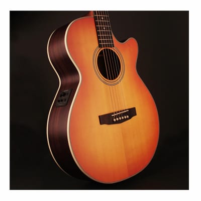 Cort L150F Superfolk Acoustic / Electric Guitar Fishman Pickup Vintage Sunburst image 3