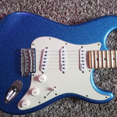 Fender Stratocaster Scalloped Neck Blue Sparkle image 1