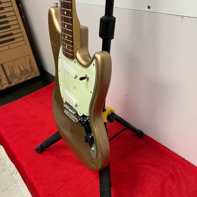 Fender Mexican 75th Anniversary Mustang Electric Guitar Firemist Gold 2021 image 12
