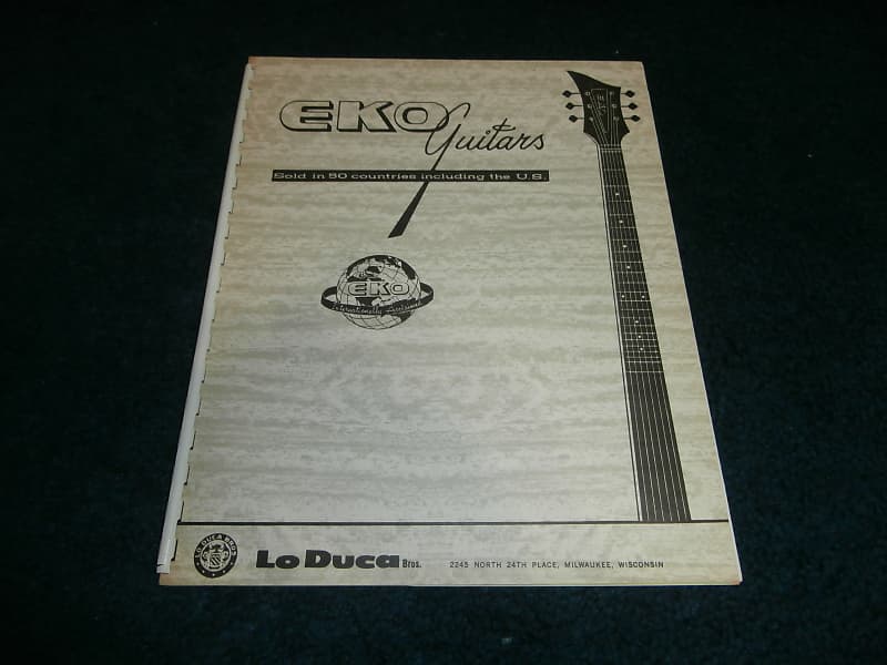 Vintage 1965 Eko Acoustic Guitar Catalog! Rare, Original Reverb