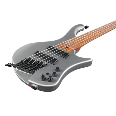 Ibanez EHB1005SMS EHB 5-String Short-Multi-Scale Bass, Metallic Gray Matte image 4