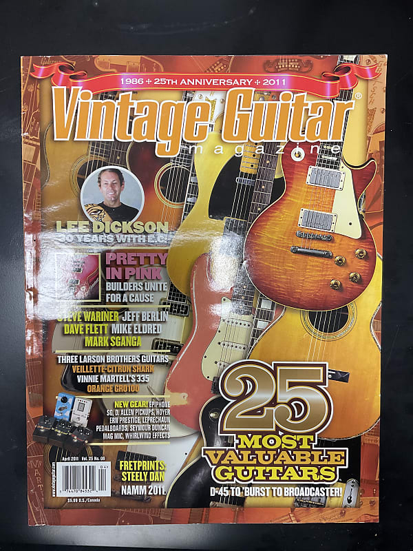 Vintage Guitar Magazine Lee Dickson, 25 Most Valuable Guitars Reverb