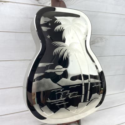 Royall Palmulator Bright Nickel Single Cone with Etched Palm Trees and Pickup image 10