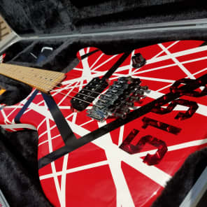 Kramer Mean Street EVH custom made 5150 era Van Halen Model Red Black White Striped image 3