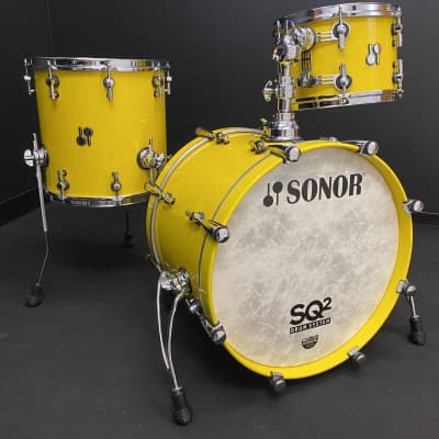 Sonor 20/12/14" SQ2 Maple Drum Set - High Gloss Traffic Yellow image 2