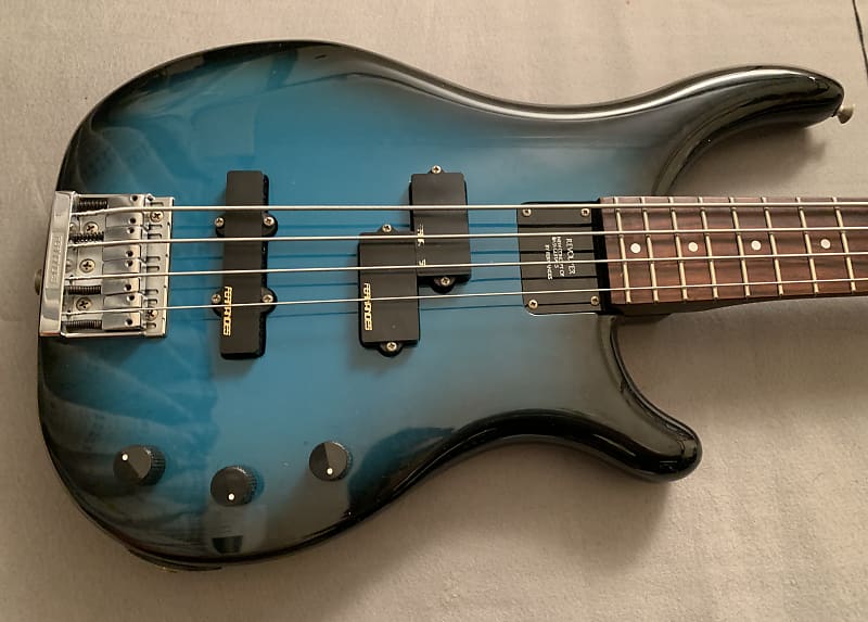 Rare Vintage Fernandes Revolver Bass FRB-45 MIJ 1995-1998 Blue Black  Sunburst EMS Shipping