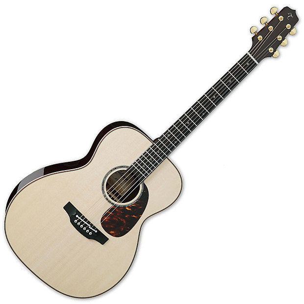 Takamine EF7M-LS Lutz Spruce OM Acoustic/Electric Guitar Natural image 1