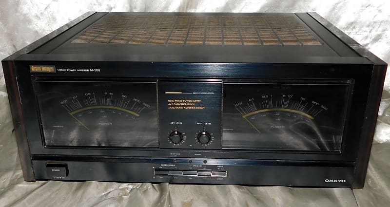 Onkyo M-508 Grand Integra vintage stereo power amplifier  			