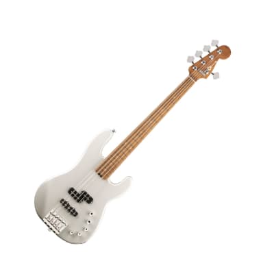 Used Charvel Pro-Mod San Dimas Bass PJ V - Platinum Pearl w/Caramelized Maple FB for sale