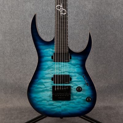 Keipro KS Deluxe Quilted Maple Top Ocean Blue SSH (S/N:J17014) (08