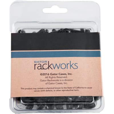 Gator GRW-SCRW025 25-Pack of Rack Screws with Washers, Black image 2