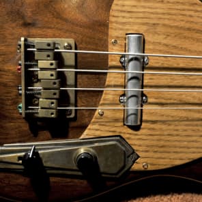 Postal Dixie Flyer Jr Short Scale Bass Walnut and Cherry image 4