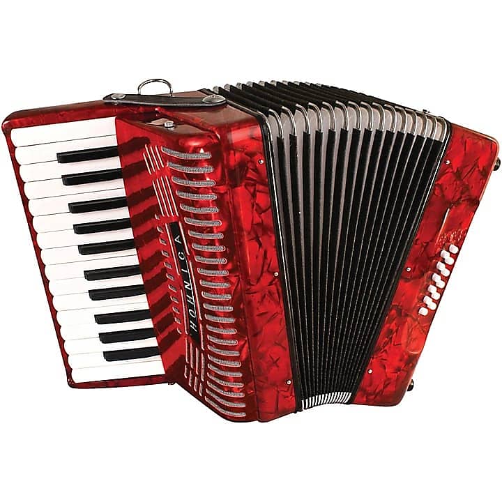 hohner hohnica 1303 beginner 12 bass accordion red