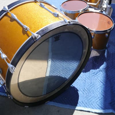 Slingerland Vintage 26 x14" Marching Bass Drum 1970's Sparkling Orange Pearl - CAN SHIP! image 3