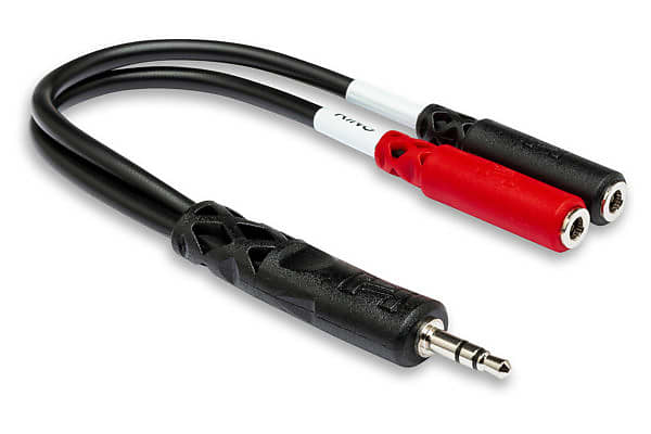 JEXON STEREO MINI 3.5MM TO DUAL RCA AUDIO CABLE / MINI 3.5MM TO TWO RCA  PLUG 6FT