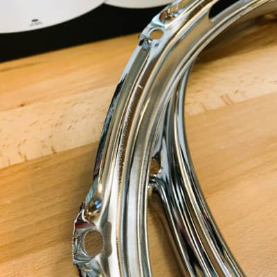 Snare Drum Stick Saver S-Hoops 14" 10-Lug 3mm, Pair - Chrome over Steel image 7
