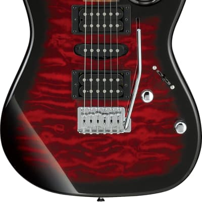 Ibanez GRX70QA-TRB GIO Series E-Guitar 6 String Transparent Red Burst for sale
