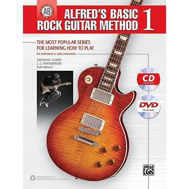 Alfred 00-41457 Alfred's Basic Rock Guitar Method 1 Book/CD/DVD image 1