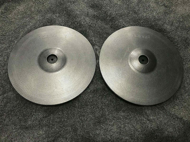 TWO Roland CY-14C-MG V Drum Crash Cymbal cy-14c Metallica Gray