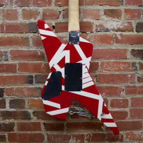 EVH Striped Series Shark Red with White Stripes image 10