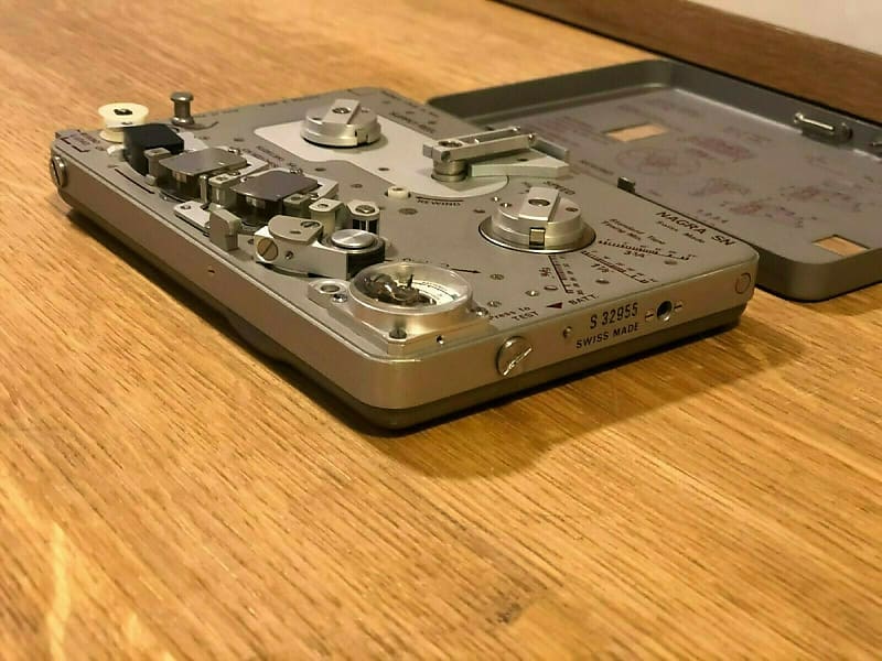 Nagra SN Kudelski Tape Recorder & Remote Unit ON-OFF + Mic / 3 reels / Case