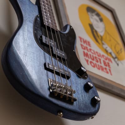 Swanky blue TR-70 PJ bass (custom refinish) image 4
