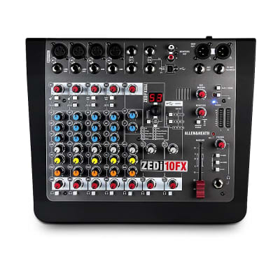Allen & Heath ZEDi-10FX - Compact Hybrid Audio Mixer/4x4 USB Interface with 61 Studio Quality FX (AH-ZEDi-10FX),Black image 4