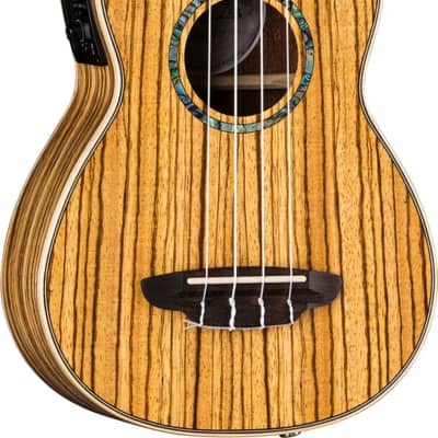 Luna Uke High Tide Zebra Acoustic-Electric Soprano Ukulele w