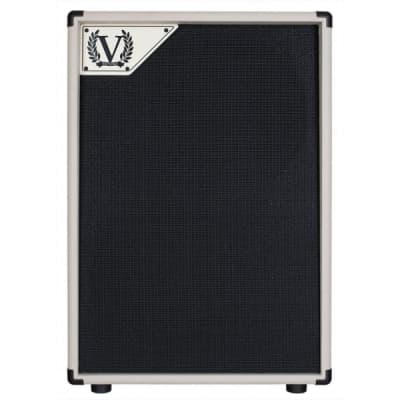 Victory Amps V212-VC Vertical Cabinet With Celestion G12M-65 Creambacks - Cream for sale